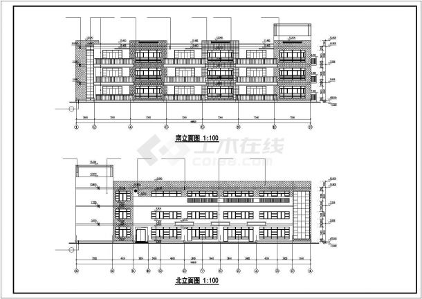 杭州市某地九班幼儿园建筑设计CAD施工图-图二