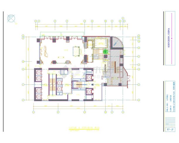 【深圳】某售楼处大堂室内平面设计CAD施工图-图一