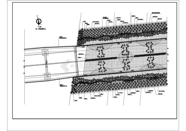 16款道路绿化设计CAD平面施工图-图二