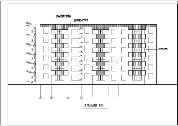 某地区多层住宅建筑方案设计施工图-图二