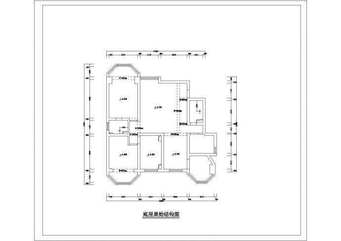 某三居室大跃层室内装修设计cad施工图_图1