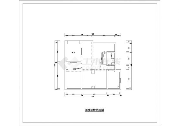 某三居室大跃层室内装修设计cad施工图-图二