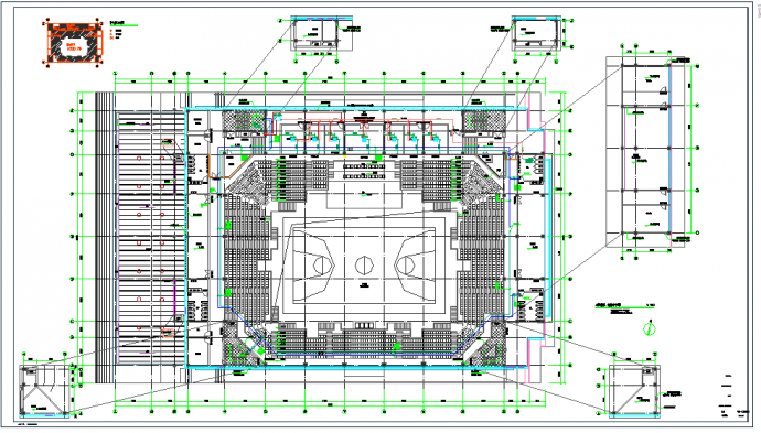 某职业技术学院体育馆--暖通CAD图纸_图1