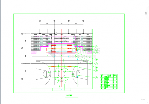某职业技术学院体育馆--弱电CAD图纸-图二