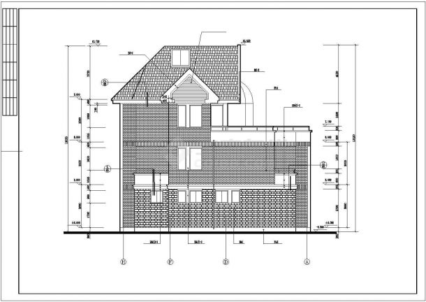 某地休闲庄园别墅设计CAD图-图二