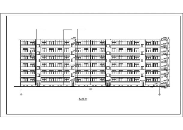 某市小区多层住宅建筑CAD施工图纸-图二