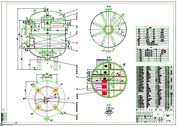 DN2600双滤料过滤器/双介质过滤器加工图