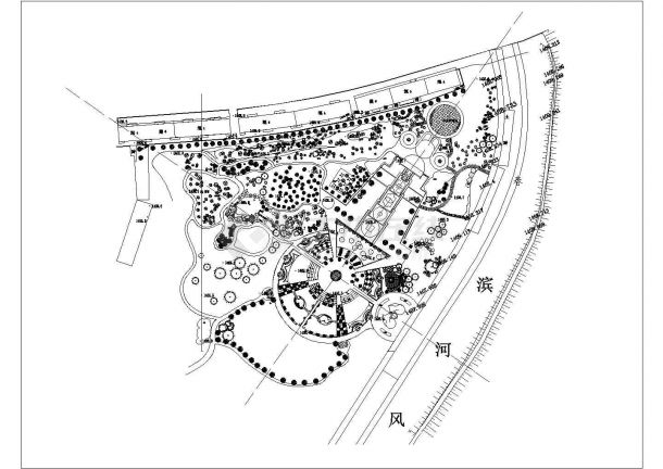 【湖南】某滨河广场景观设计施工图-图一