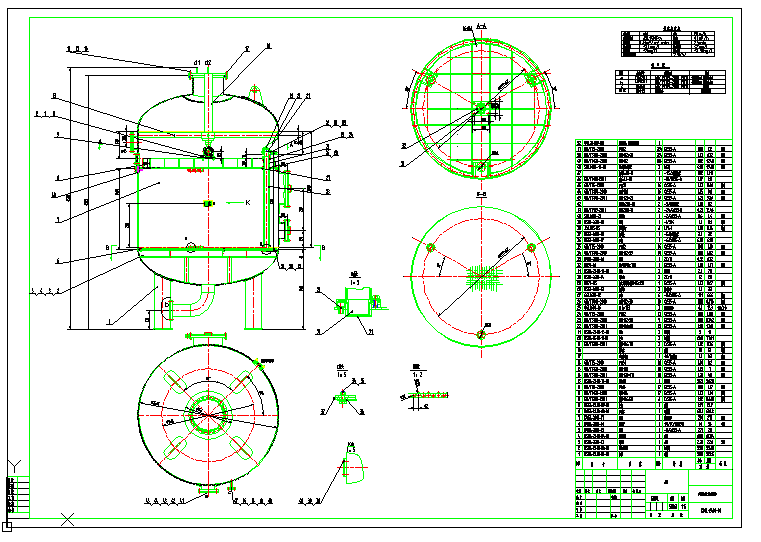 DN2400纤维束过滤器CAD加工图