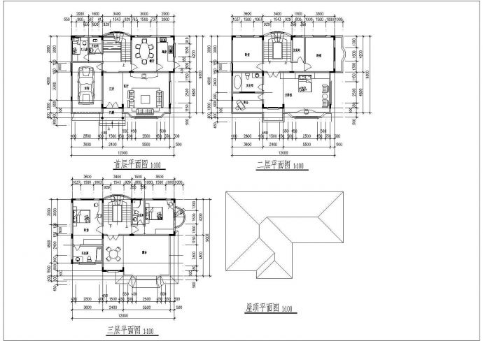 某地区两层简约风格别墅建筑施工图_图1