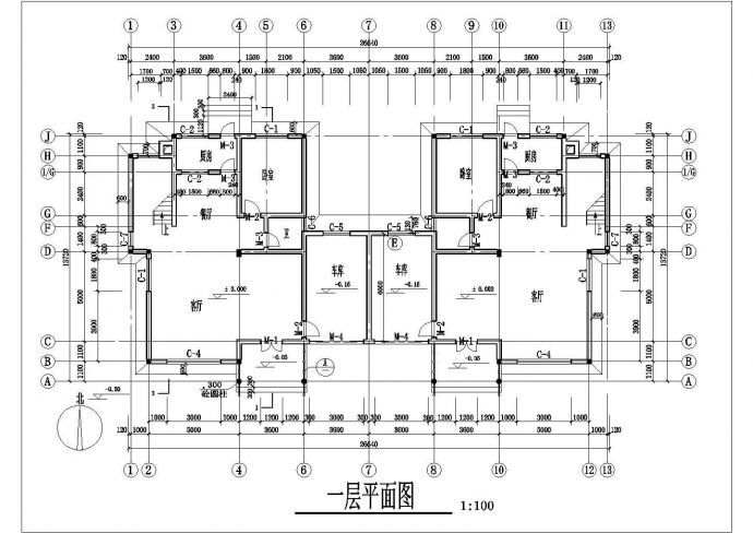 某地区三层联排欧式别墅建筑施工图_图1