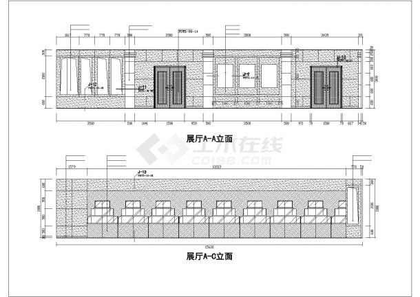 某公司办公楼室内装修CAD施工图-图一