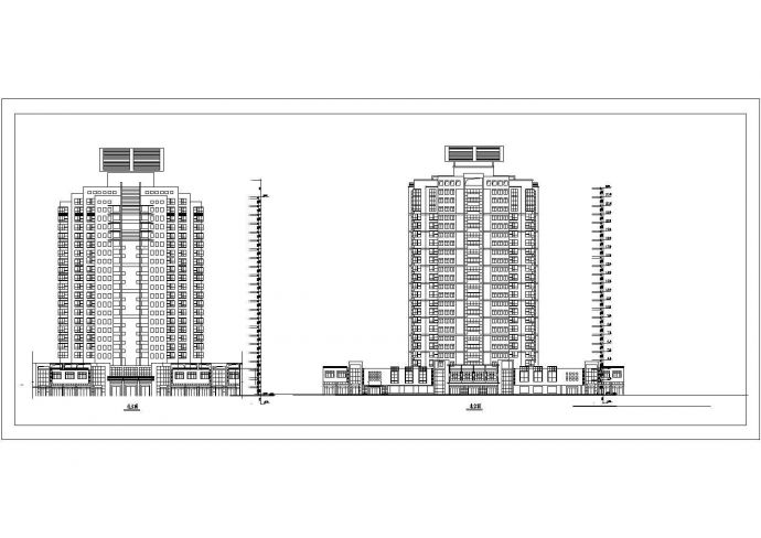 某多层住宅楼建筑CAD参考图纸_图1