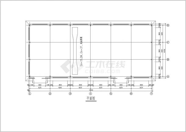 单层厂房3吨吊车建筑结构全图（加屋盖结构图）-图二