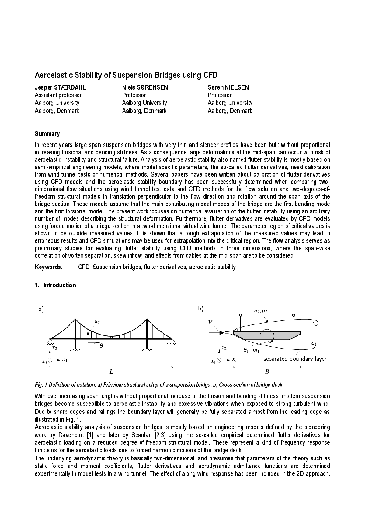 悬索桥气弹性稳定CFD分析(英文)-图一