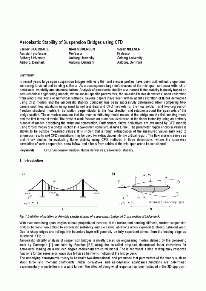 悬索桥气弹性稳定CFD分析(英文)_图1