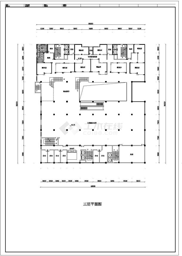 某大型商场建筑示意图-图一