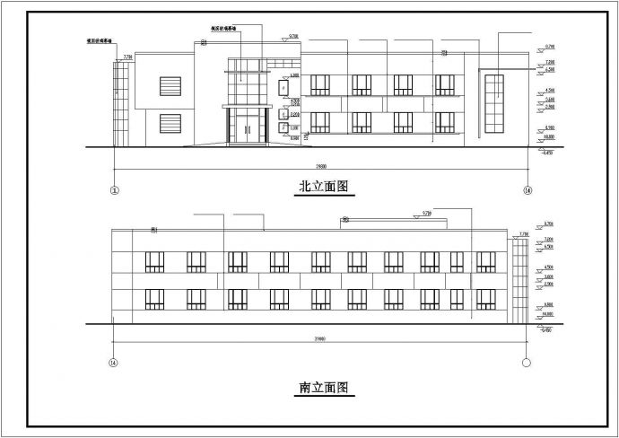 某工厂俩层办公楼建筑设计图_图1