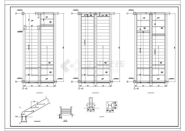 多层钢结构厂房结构设计图纸-图一