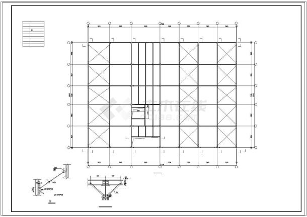 多层钢结构厂房结构设计图纸-图二