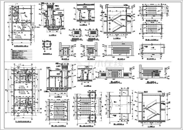 某地超大型地下车库带人防建筑施工图-图一