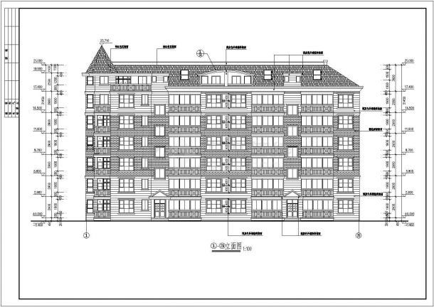 某住宅区2号楼建筑施工图（共14张）-图一