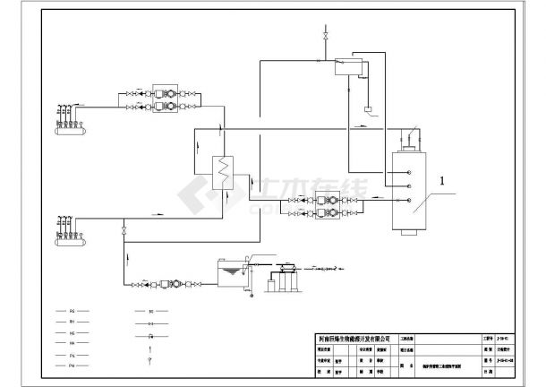 1t生物质热水锅炉房CAD布置图-图一