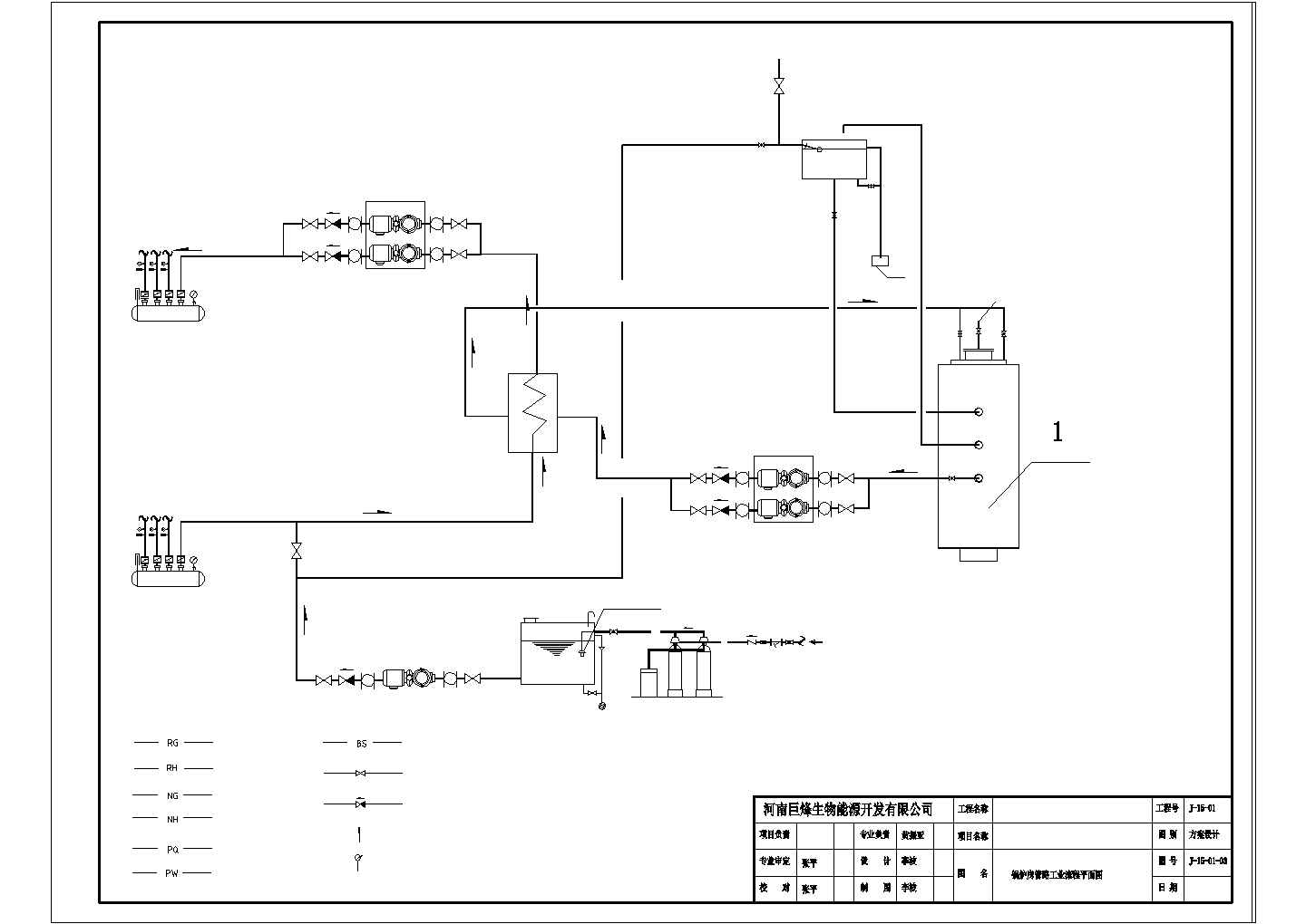 1t生物质热水锅炉房CAD布置图