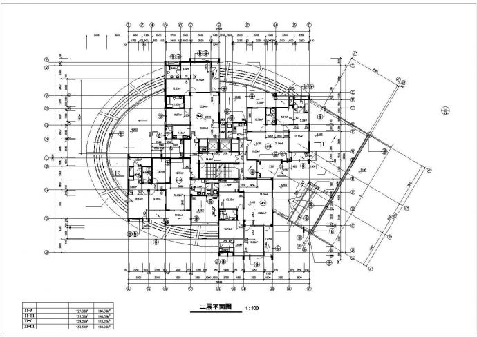 高层建筑住宅楼CAD设计施工图_图1