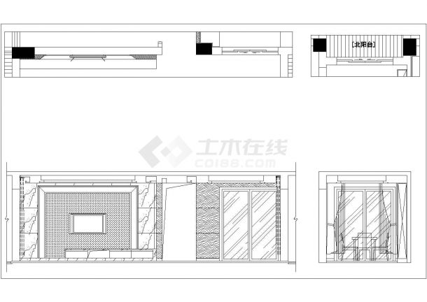 现代风格三室两厅室内设计全套施工图-图二