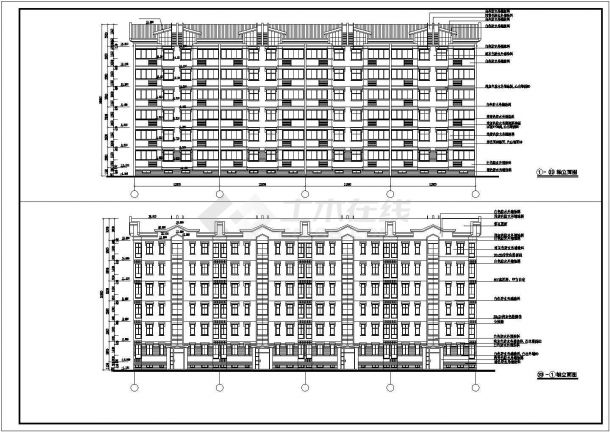 某多层住宅全套建筑CAD设计施工图-图一
