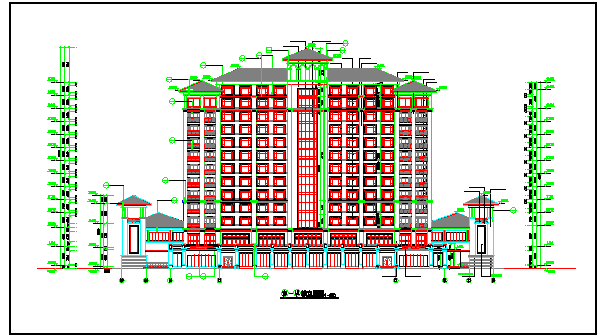 青岛市某大型酒店建筑电气施工CAD布置图_图1