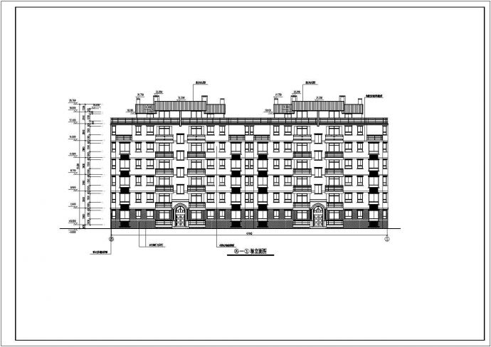 某异型柱结构住宅楼建筑CAD设计施工图纸_图1