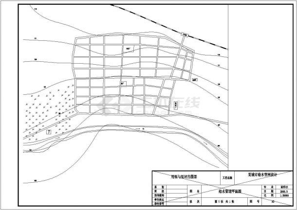 【湖北】某县城给水管网设计施工图-图二
