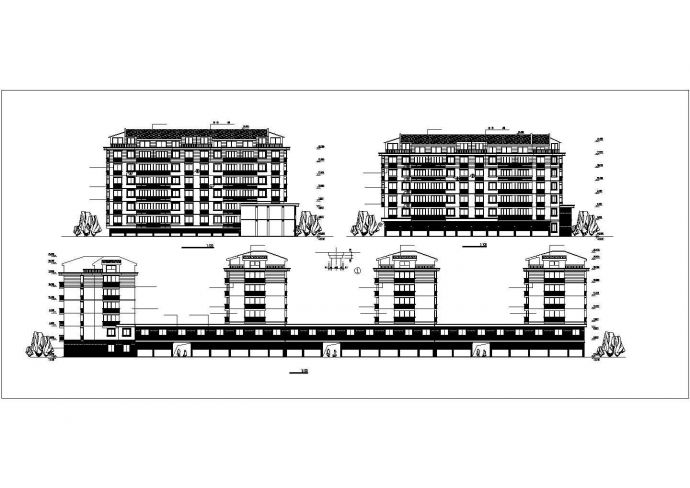 某市联建房建筑CAD设计施工图纸_图1