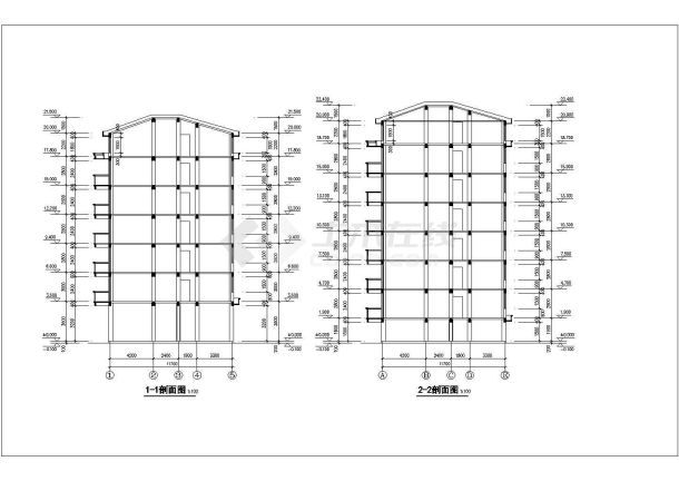 某市联建房建筑CAD设计施工图纸-图二