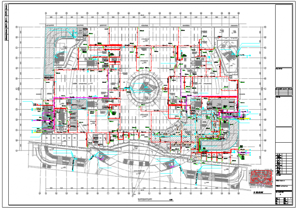 【江苏】某大型地下购物广场给排水设计图-图一