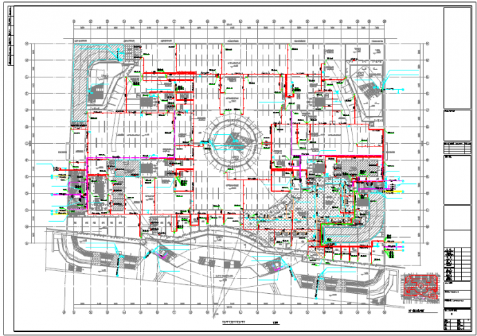 【江苏】某大型地下购物广场给排水设计图_图1
