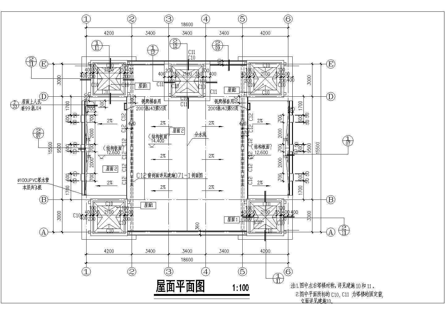 某地两层教堂建筑CAD平面布置参考图