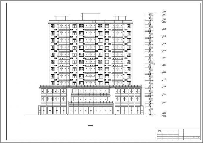 某小高层住宅cad建筑方案图_图1