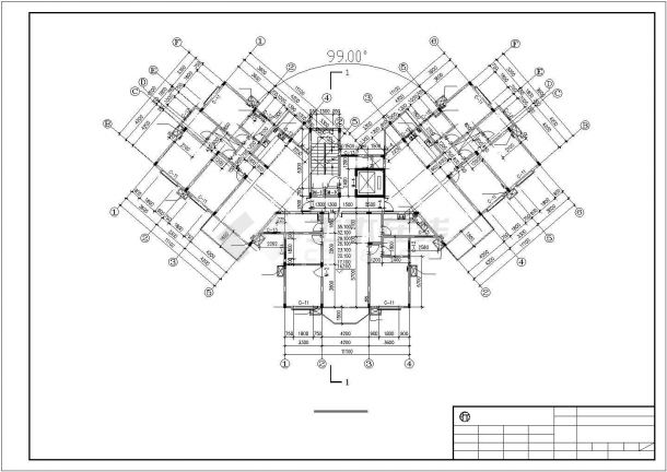 某小高层住宅cad建筑方案图-图二