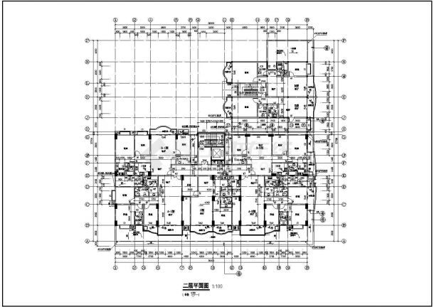 某地区一套小高层商住楼建筑图-图二