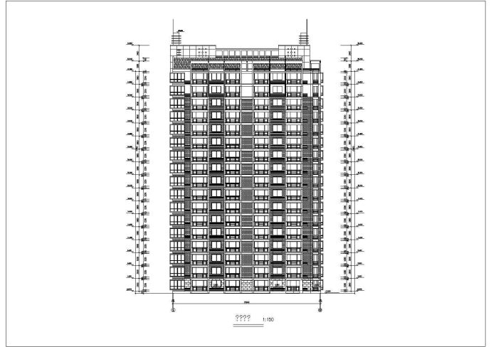 某地区十七层住宅楼建筑设计施工图_图1