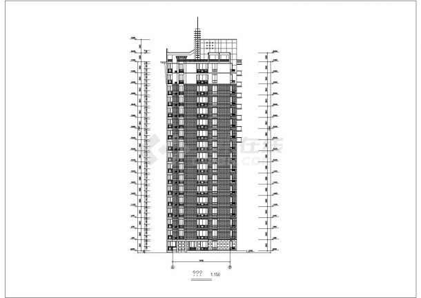 某地区十七层住宅楼建筑设计施工图-图二