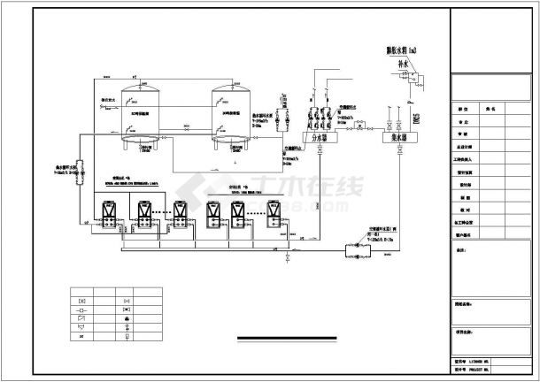 某商用空调多联机系统原理设计图纸-图一