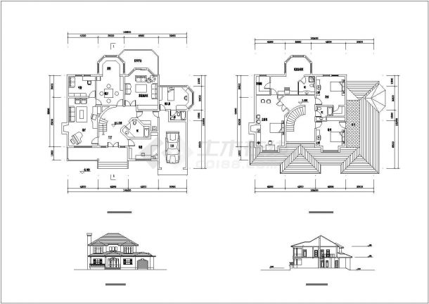 最新15套经典别墅建筑设计施工图-图二