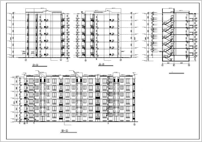 某多层住宅建筑CAD设计方案图_图1