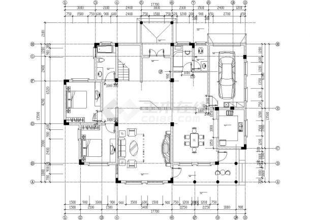 某地整套欧式别墅室内装修设计施工CAD图-图二