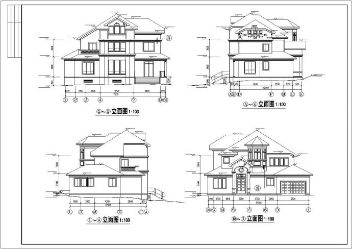 东阳别墅建筑施工设计CAD全套图_图1