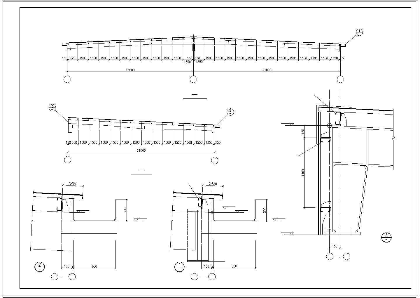 钢砼柱钢梁厂房设计布置图